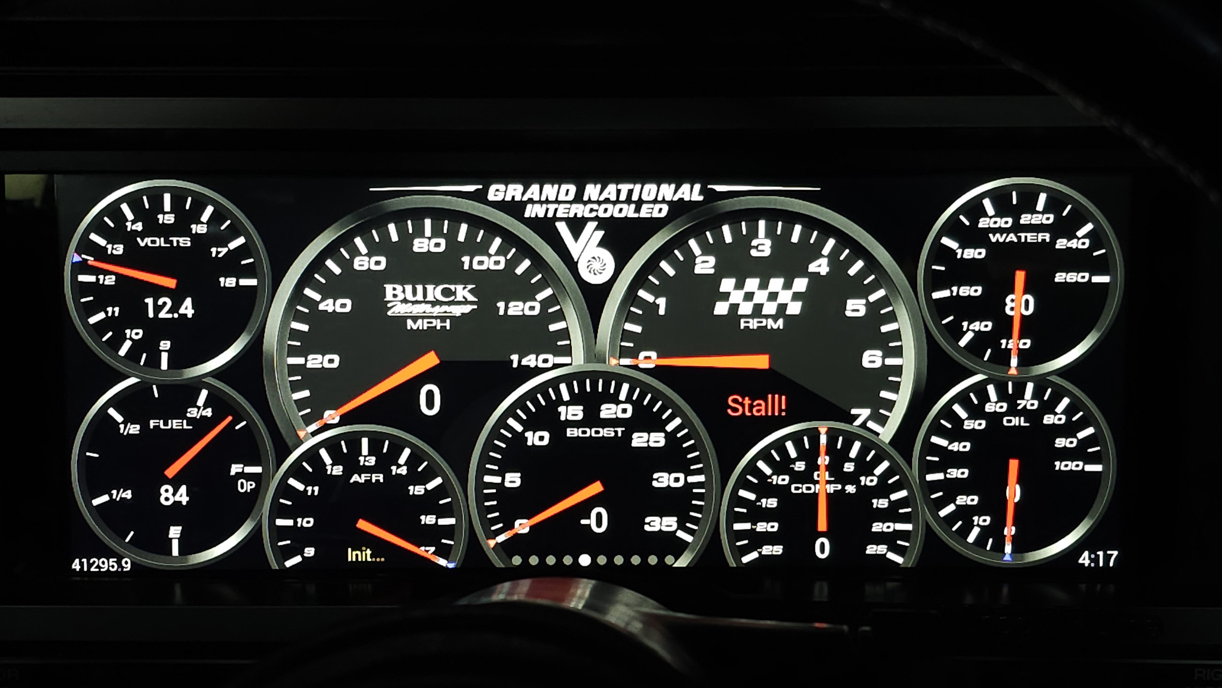 Grand National Custom Holley Pro Dash Background